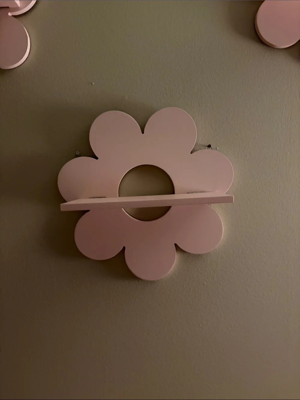 Pink Flower Wall Shelf